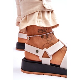 ZAXY Sandales Vegan Velcro pour Femme JJ285015 Beige Clair 3