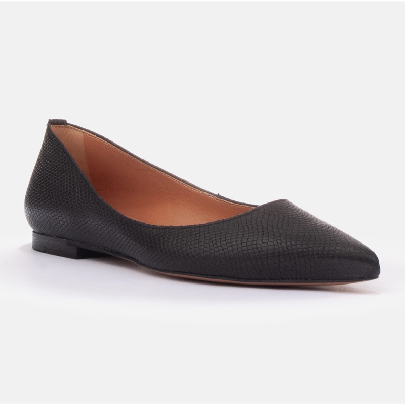 Marco Shoes Ballerines subtiles en cuir le noir 1
