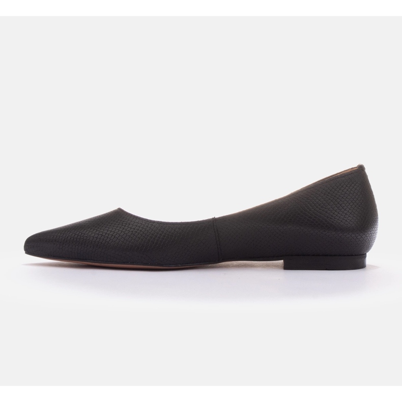 Marco Shoes Ballerines subtiles en cuir le noir 2
