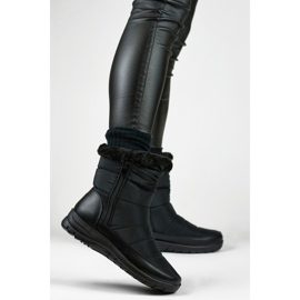 Bottes de neige pour femmes avec fourrure, bottes confortables le noir 3