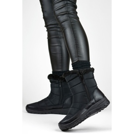 Bottes de neige pour femmes avec fourrure, bottes confortables le noir 2