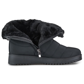 Bottes de neige basses pour femmes, bottes d'hiver isolées, noires 1
