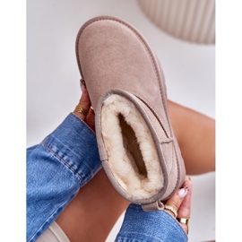 Bottes de neige basses en daim kaki Nucca à la mode beige 8
