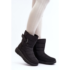Bottes de neige isolées par velcro pour femmes noires Jawora 2