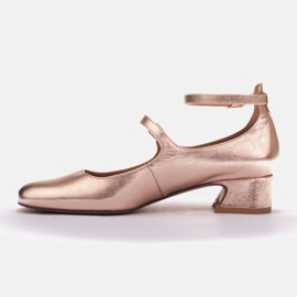 Marco Shoes Escarpins style Mary Jane d'or 2