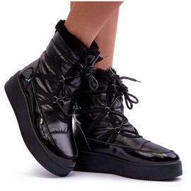 News Bottines De Neige À Lacets Et Fourrure Pour Femme Noir Lexxina 4