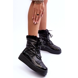 News Bottines De Neige À Lacets Et Fourrure Pour Femme Noir Lexxina 2