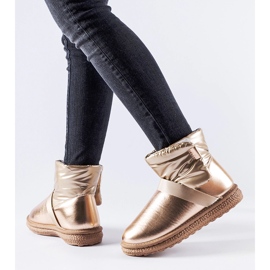 Bottes de neige courtes brillantes marron de Delaune brun 1 Bottes de neige courtes brillantes marron de Delaune brun 1