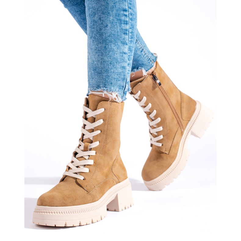 W. Potocki Bottines à lacets Potocki camel brun 1