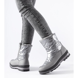 Bottes de neige doublées de fourrure argentées Tylertown 1