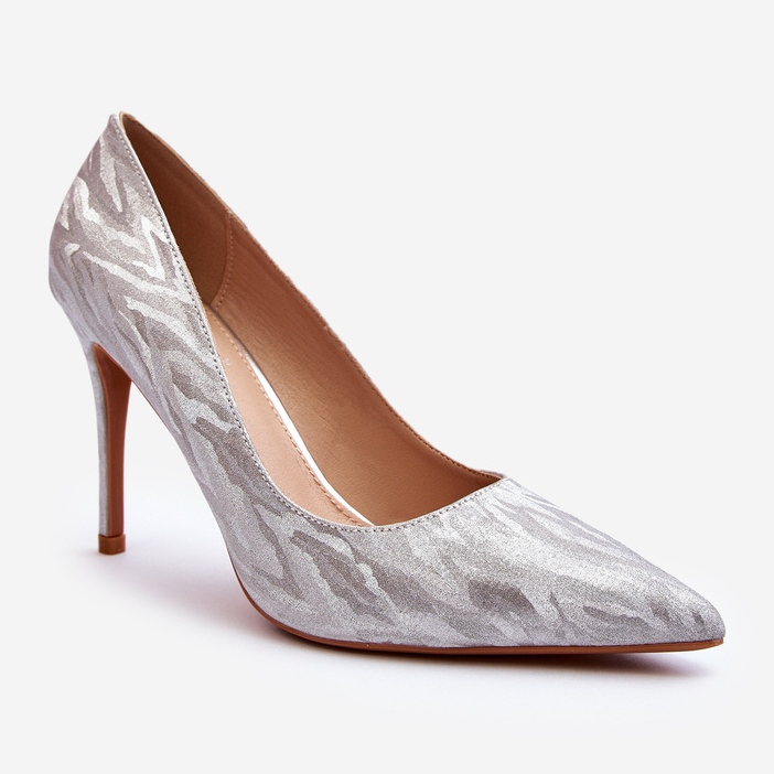 Klonisa - Talons hauts décorés de paillettes argentées 1