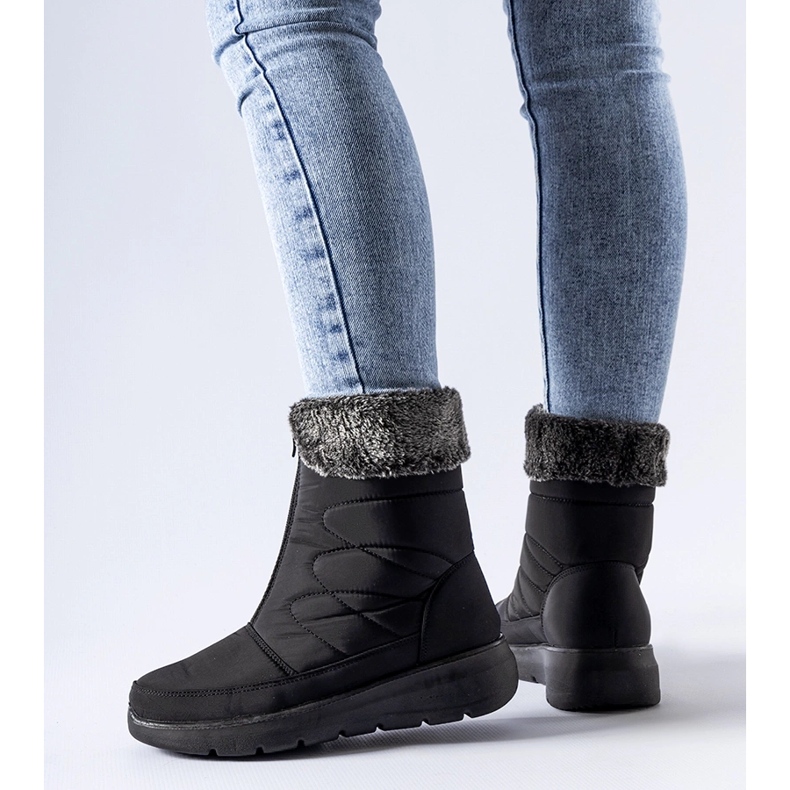 Bottes de neige basses compensées noires Brownton le noir 1