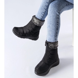 Bottes de neige basses compensées noires Brownton le noir 2