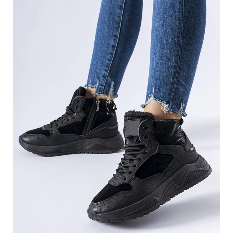 Bottes de neige de sport Fork isolées noires le noir 1