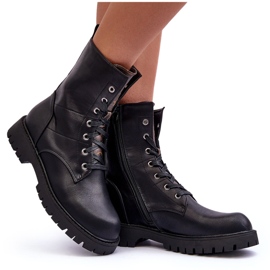 Bottes d'éco-cuir travailleurs noirs pour femmes 4