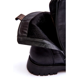 Bottes d'éco-cuir travailleurs noirs pour femmes 1