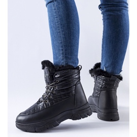 Bottes de neige isolées noires avec plateforme Dwayn 1