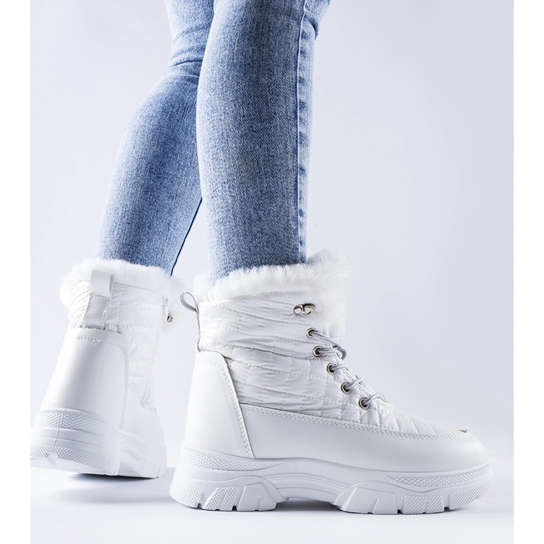 Bottes de neige isolées blanches avec plateforme Dwayn 1