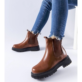 Bottines à enfiler Edgar classiques isolées marron brun 2
