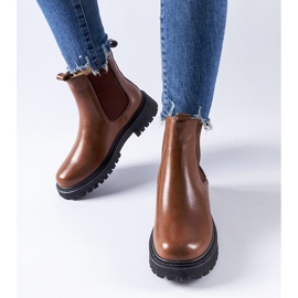 Bottines à enfiler Edgar classiques isolées marron brun 3