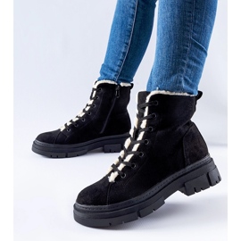 Bottines isolées noires en éco-daim Chamblee le noir 2