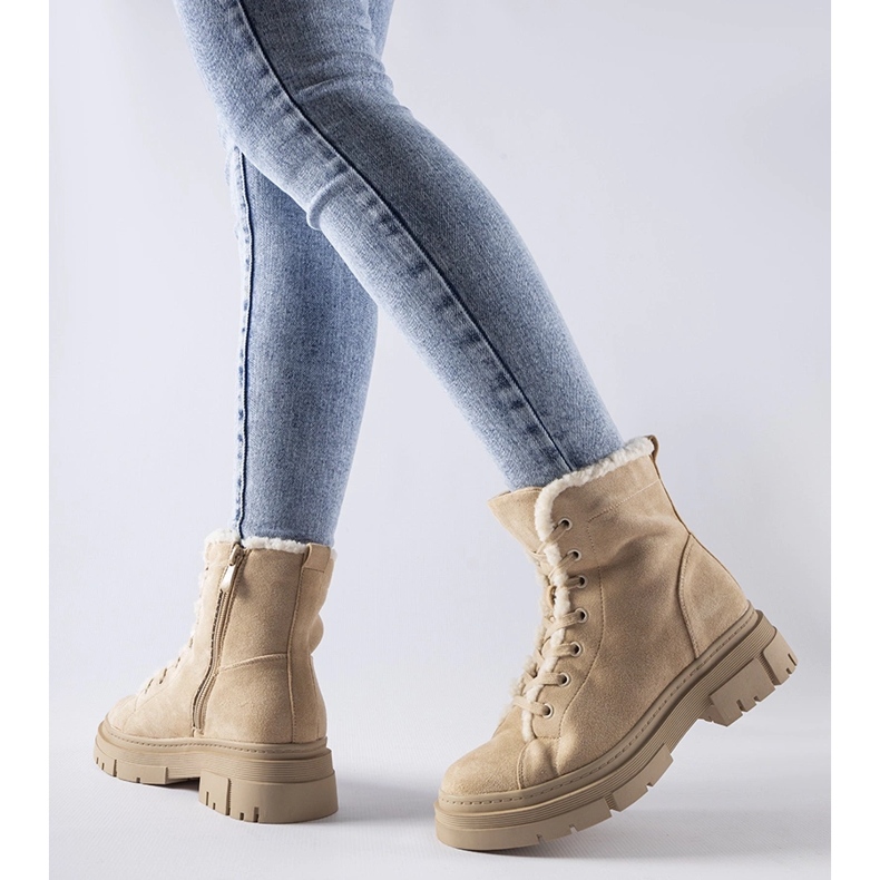 Bottines isolées beiges en éco-daim Chamblee 1