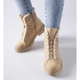 Bottines isolées beiges en éco-daim Chamblee 2