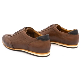 Kampol Chaussures décontractées en cuir pour hommes 64 / C1 marron brun 4 Kampol Chaussures décontractées en cuir pour hommes 64 / C1 marron brun 4