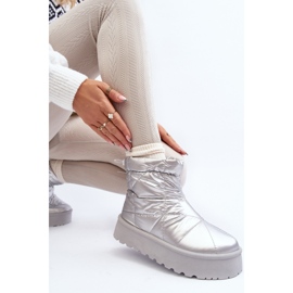 Bottes de neige Silver Fionia pour femmes sur une plateforme massive argent 1 Bottes de neige Silver Fionia pour femmes sur une plateforme massive argent 1