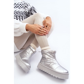 Bottes de neige Silver Fionia pour femmes sur une plateforme massive argent 2