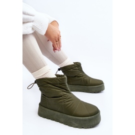 Bottes de neige vertes Fionia pour femmes sur une plateforme massive 2