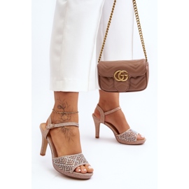 Sandales à talons hauts décorées D&A MR1038-44 Or rose 2 Sandales à talons hauts décorées D&A MR1038-44 Or rose 2