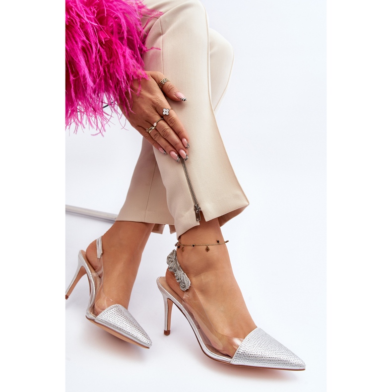 Talons hauts décorés D&amp;A MR1966-11 Argent 1