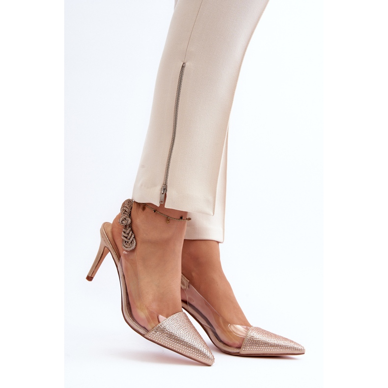 D&amp;A MR1966-11 Talons hauts décorés de champagne doré 1