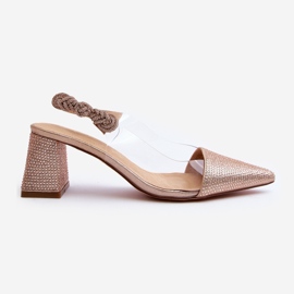 Escarpins élégants à bout pointu D&amp;A MR91292-1 Champagne doré 1