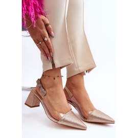 Escarpins élégants à bout pointu D&amp;A MR91292-1 Champagne doré 2