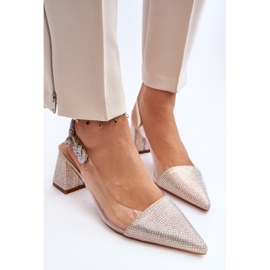 Escarpins élégants à bout pointu D&amp;A MR91292-1 Or doré 1