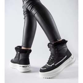 Bottes de neige de sport Trieste noires avec fourrure le noir 1