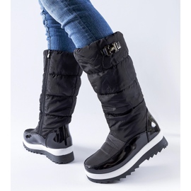 Bottes de neige hautes isolées noires par Canneto 1