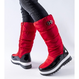 Bottes de neige hautes isolées rouges par Canneto 1 Bottes de neige hautes isolées rouges par Canneto 1