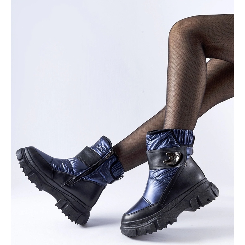 Bottes de neige isolées Mejia bleu marine et noir 1