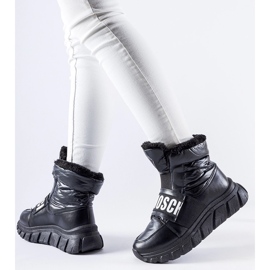 Bottes de neige isolées noires avec plateforme Bend le noir 1