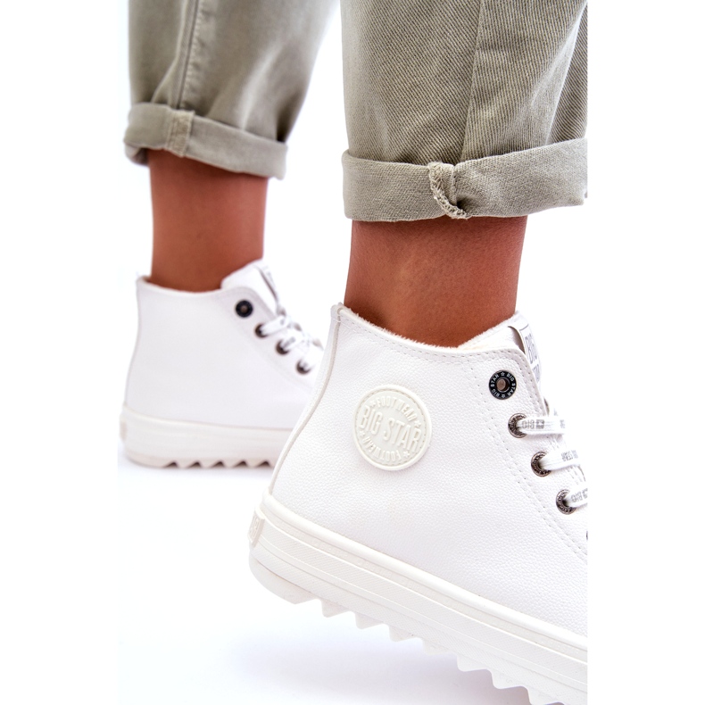 Baskets Femme Big Star High Warm White GG274108 blanc 1