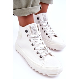 Baskets Femme Big Star High Warm White GG274108 blanc 3