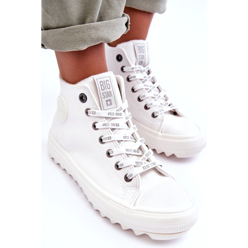 Baskets Femme Big Star High Warm White GG274108 blanc 3