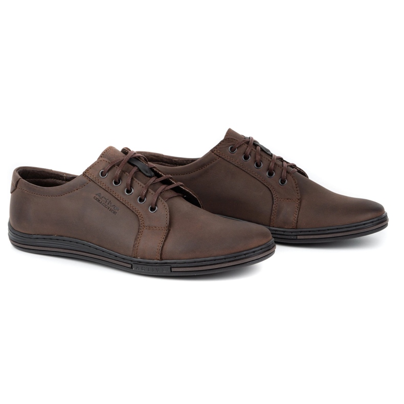 Polbut Chaussures homme en cuir 320 marron foncé brun 2