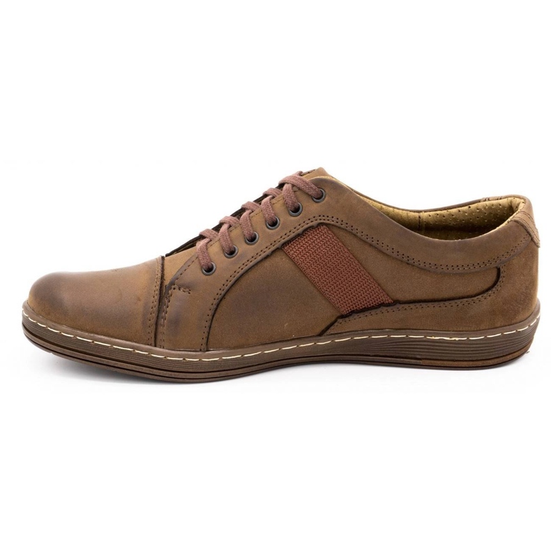Antex Chaussures casual en cuir pour hommes 238GT marron brun 2