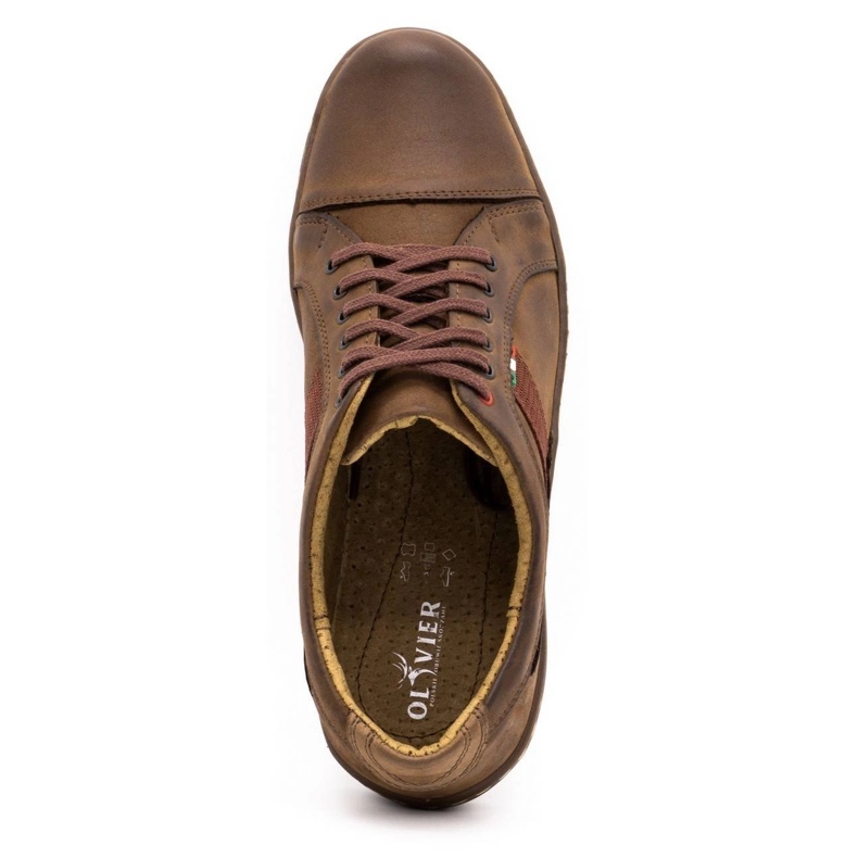 Antex Chaussures casual en cuir pour hommes 238GT marron brun 3