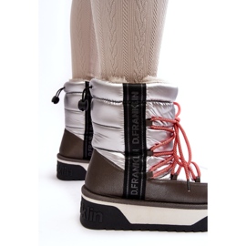 Bottes de neige pour femmes sur une semelle végétalienne épaisse D.Franklin DFSH371006 argent 3