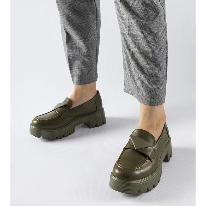 Mocassins verts à semelle massive Eligio 1